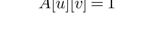 A[u][v]=1