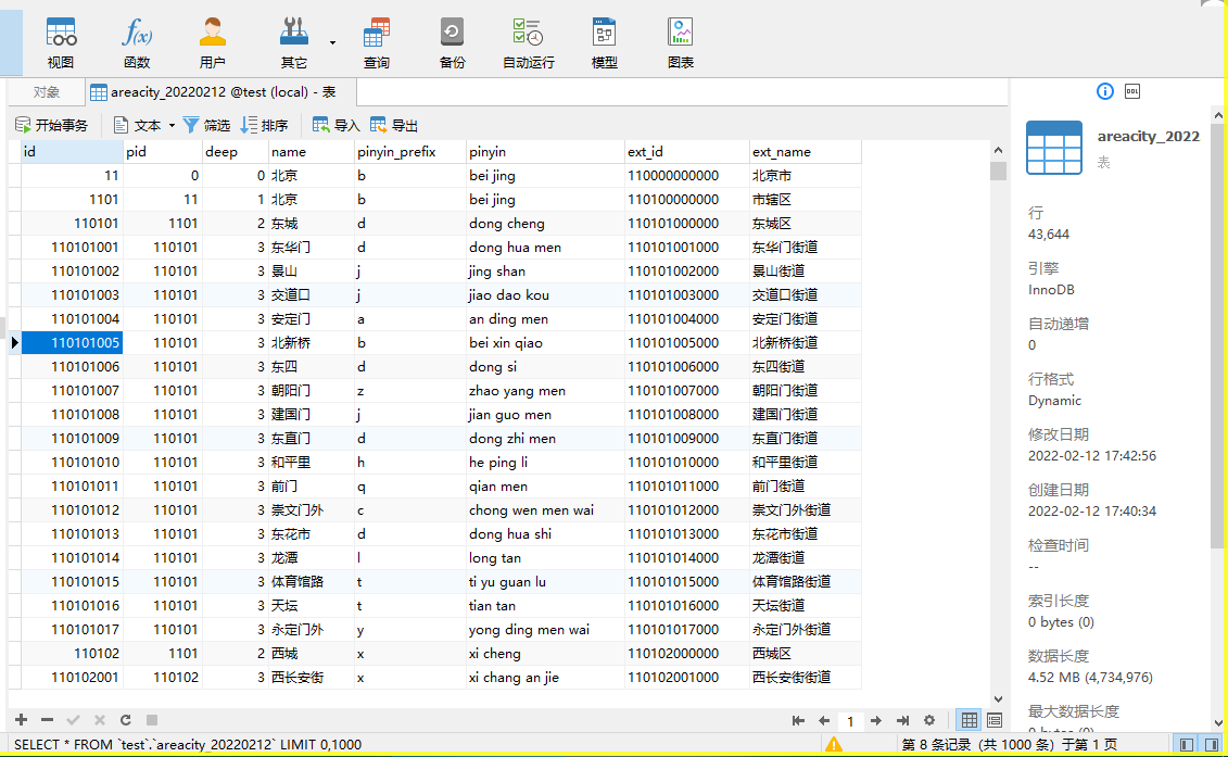 MySQL导入的数据