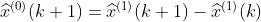 \widehat{x}^{(0)}(k+1)=\widehat{x}^{(1)}(k+1)-\widehat{x}^{(1)}(k)