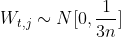 gif.latex?W_%7Bt%2Cj%7D%5Csim%20N%5B0%2C%5Cfrac%7B1%7D%7B3n%7D%5D