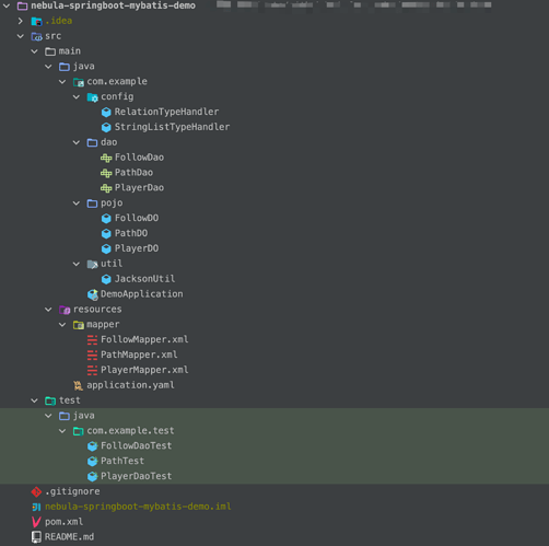 使用 MyBatis 操作 Nebula Graph 的实践-工程结构