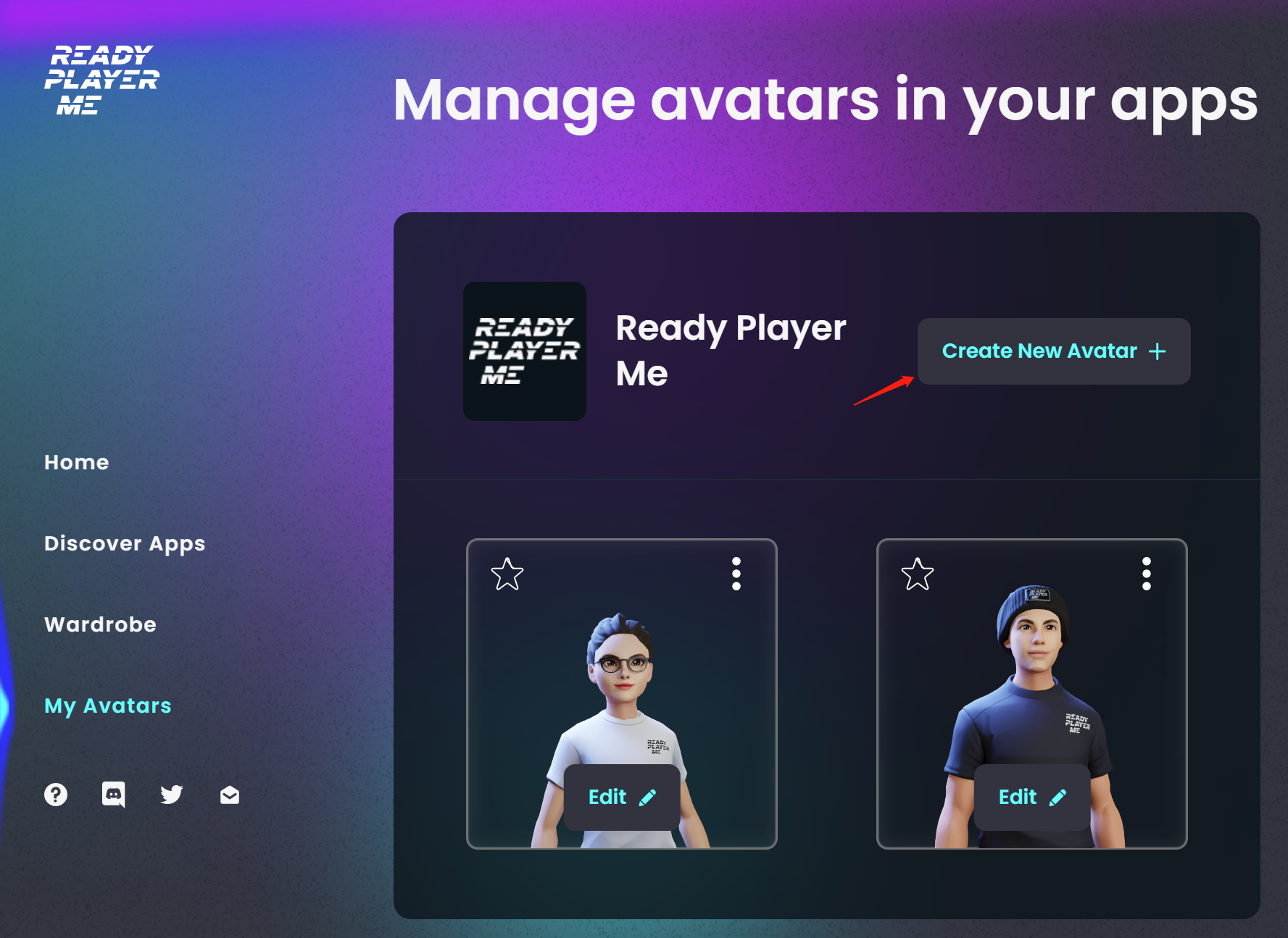 Create New Avatar 在这里插入图片描述