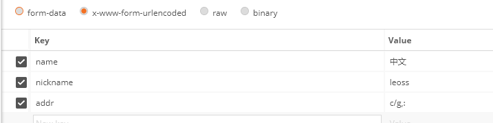 application/x-www-form-urlencoded请求参数