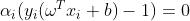 \alpha_i(y_i(\omega^Tx_i+b)-1)=0