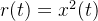 r(t)=x^2(t)