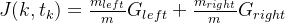 J(k, t_{k})=\frac{m_{left}}{m}G_{left}+\frac{m_{right}}{m}G_{right}