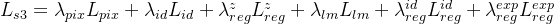 L_{s3}=\lambda_{pix}L_{pix}+\lambda_{id}L_{id}+\lambda_{reg}^{z}L_{reg}^{z}+\lambda_{lm}L_{lm}+\lambda_{reg}^{id}L_{reg}^{id}+\lambda_{reg}^{exp}L_{reg}^{exp}