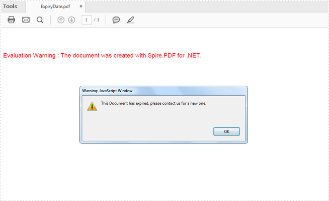 如何使用 C#、VB.NET 向 PDF 文件添加到期日期