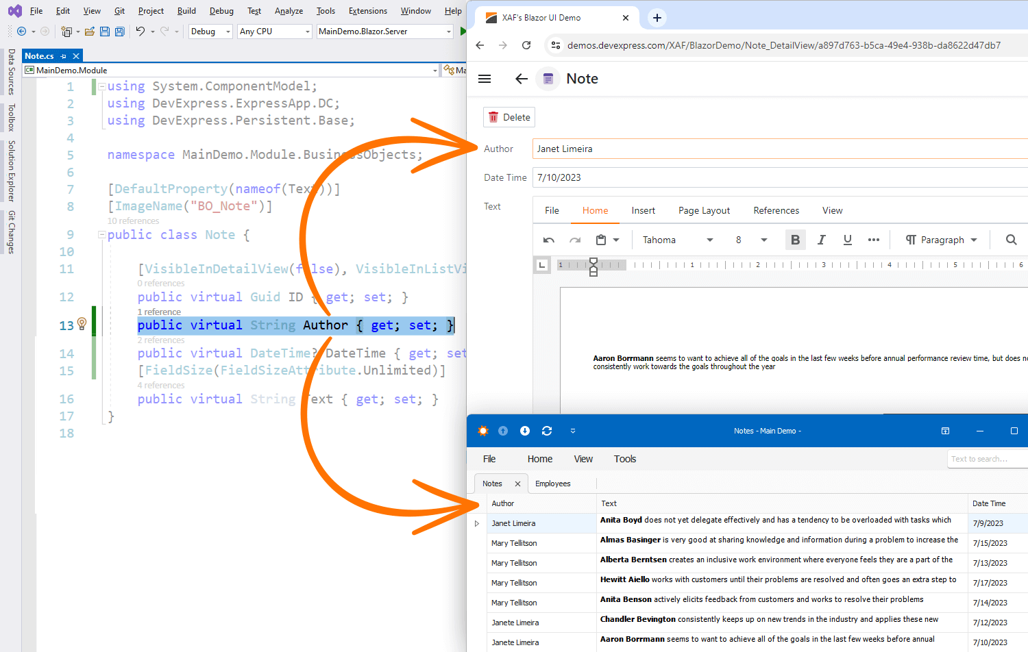 开发框架DevExpress XAF - Entity Framework Core 8支持.NET 8性能基准