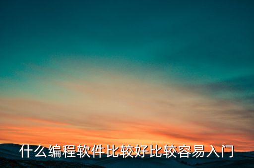 什么编程软件比较好比较容易入门