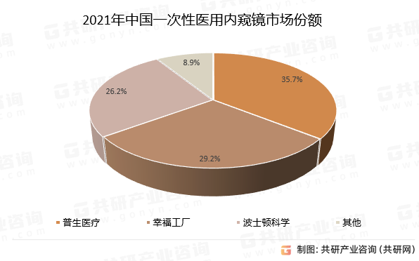 2021年中国一次性医用内窥镜市场份额