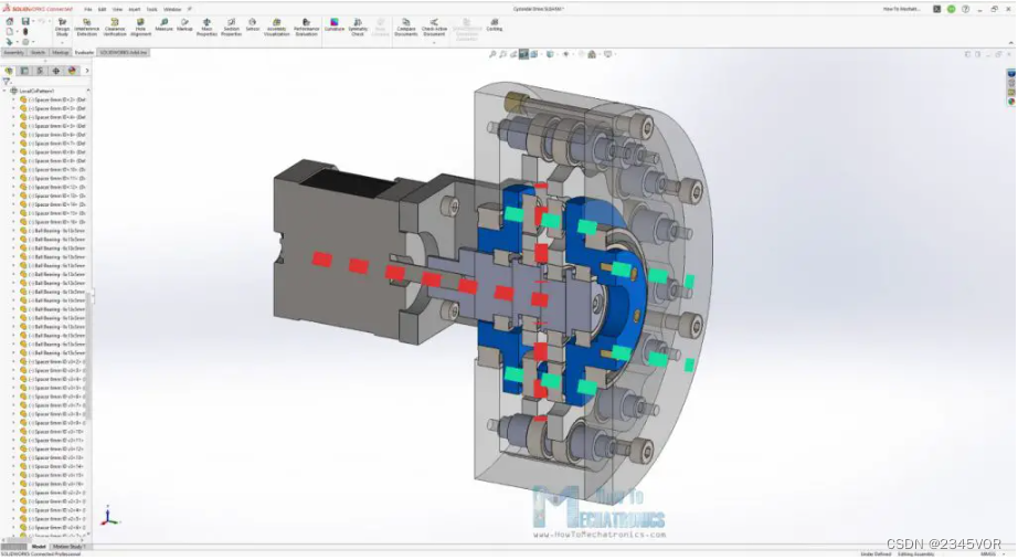 Cycloidal gearbox motion flow