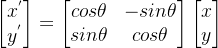 A'=\left ( r\cdot \cos \left ( \alpha+\theta \right ) ,r\cdot \sin \left ( \alpha+\theta \right ) \right )