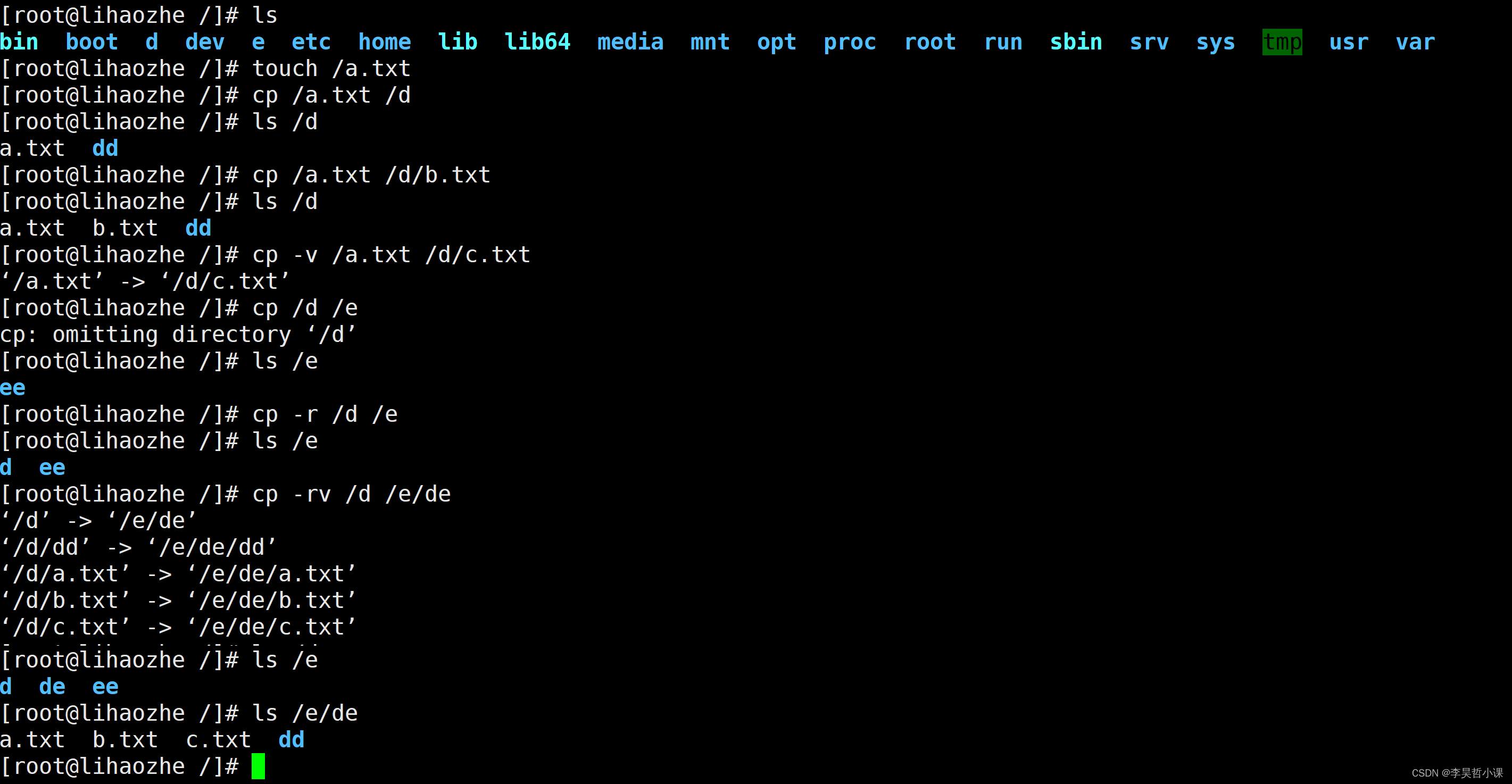 Linux 命令 cp 复制