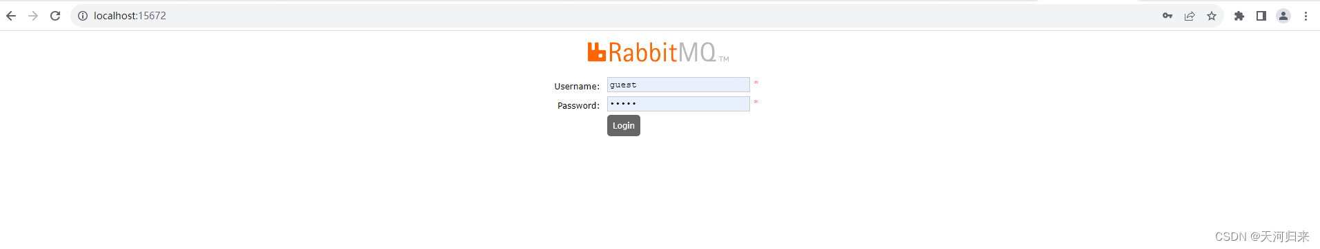 rabbitmq登录页面