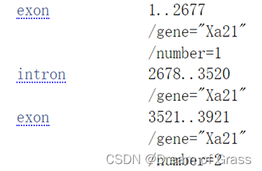 图4 U37133的外显子与内含子区数据