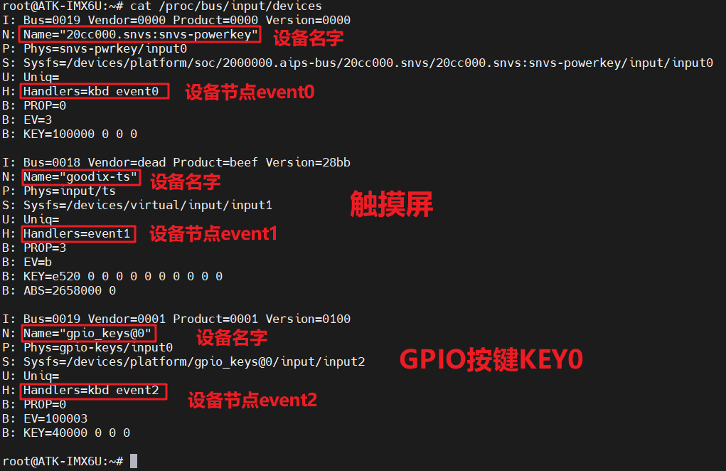 查看/proc/bus/input/devices 文件
