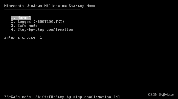 残缺版 MS-DOS 8.00 启动菜单