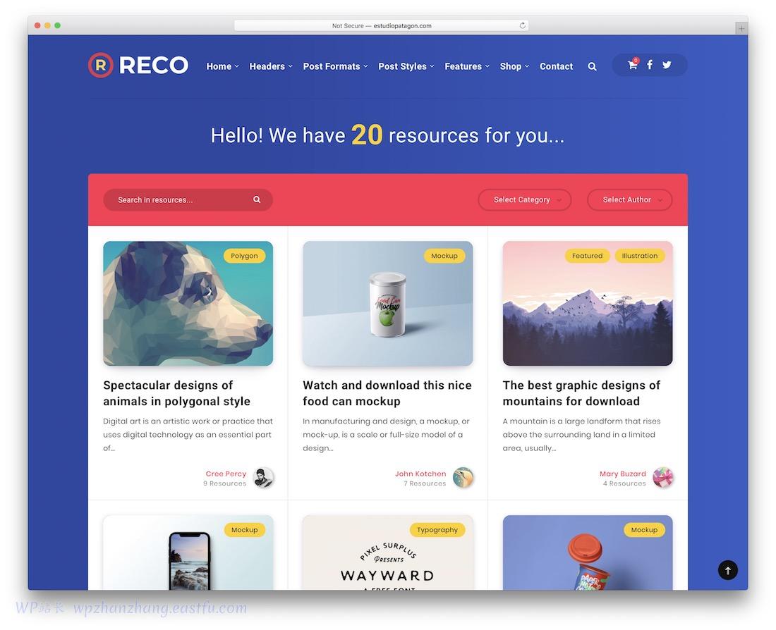reco Easy数字下载主题