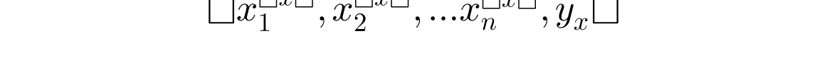 (x_{1}^{(x)},x_{2}^{(x)},... x_{n}^{(x)},y_{x})